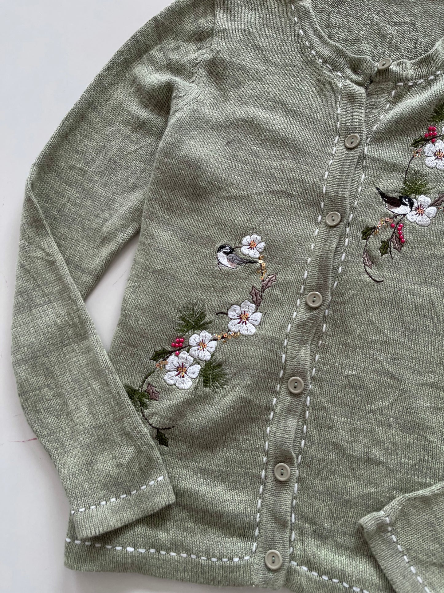 Embroidered Sweater-Bust 44