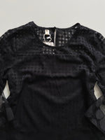 Load image into Gallery viewer, BLACK NET LINED TOP - BUST 36