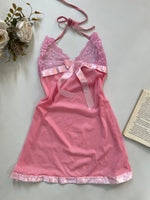 Load image into Gallery viewer, Lingerie Halter Neck Lace Sheer Dress -Bust 28 to 30