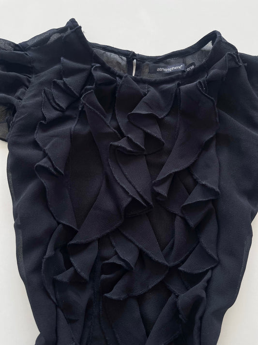 Atmosphere Ruffle Sheer Top-Bust 38