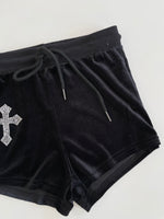 Load image into Gallery viewer, Chenille Rhinestone Shorts-Waist 26 to 28