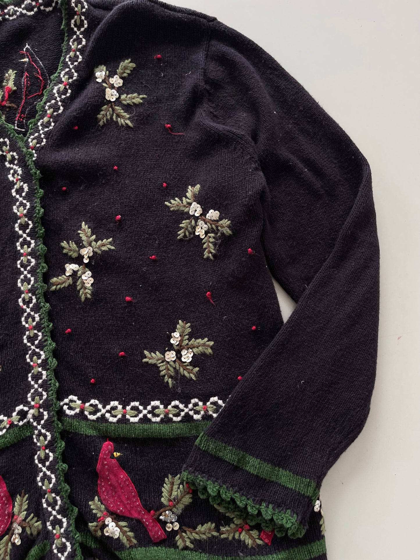 Embroidered Vintage Sweater-Bust 52