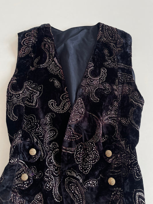 Vintage Embroidered Waistcoat-Bust 44