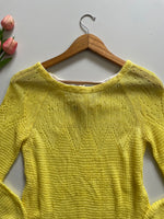 Load image into Gallery viewer, YELLOW CROCHET TOP - BUST 32 TO 38