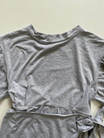 Load image into Gallery viewer, BA SHA DRESS GREY WRAPAROUND BUST-34-36