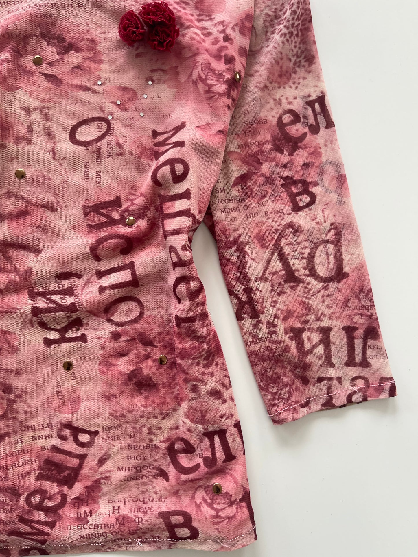 Y2k Pink Top-Bust 44 to 46