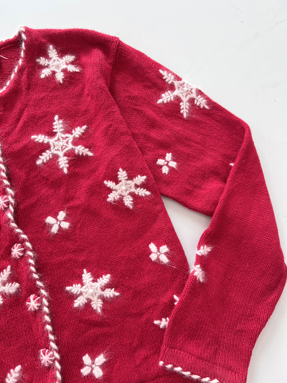 Paul Harris Design Embroidered Christmas Cardigan Sweater-Bust 46