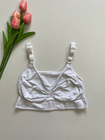 Load image into Gallery viewer, WHITE SPORTS BRA - BUST 30 TO 34