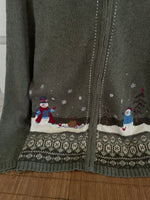 Load image into Gallery viewer, Croft & Barrow Embroidered Christmas Sweater-Bust 46