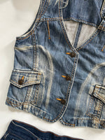 Load image into Gallery viewer, Denim Vest-Bust 32