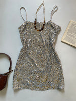 Load image into Gallery viewer, H&M Silver Sequin Dress-Bust 34 to 36