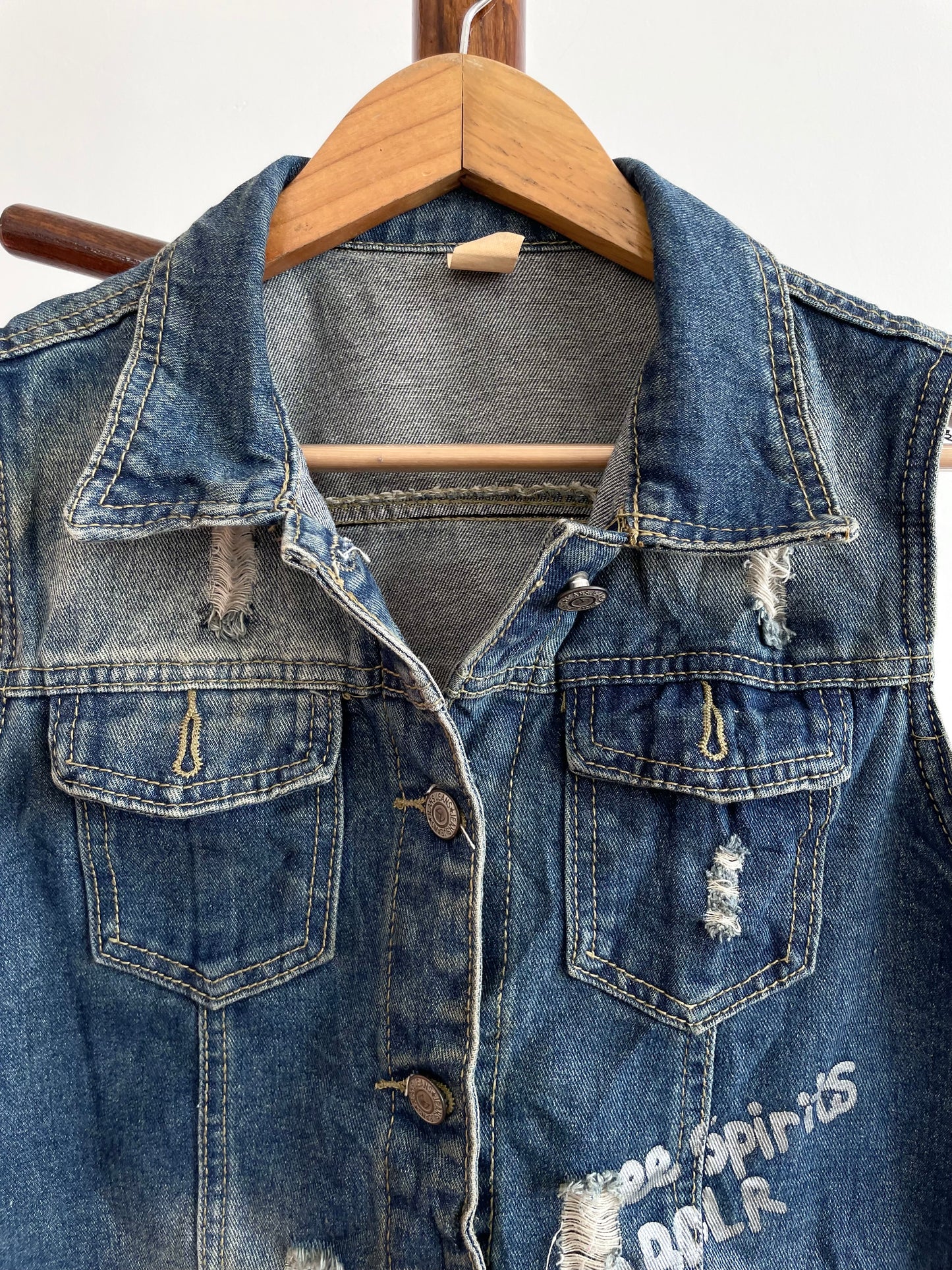 Denim Vest-Chest 34