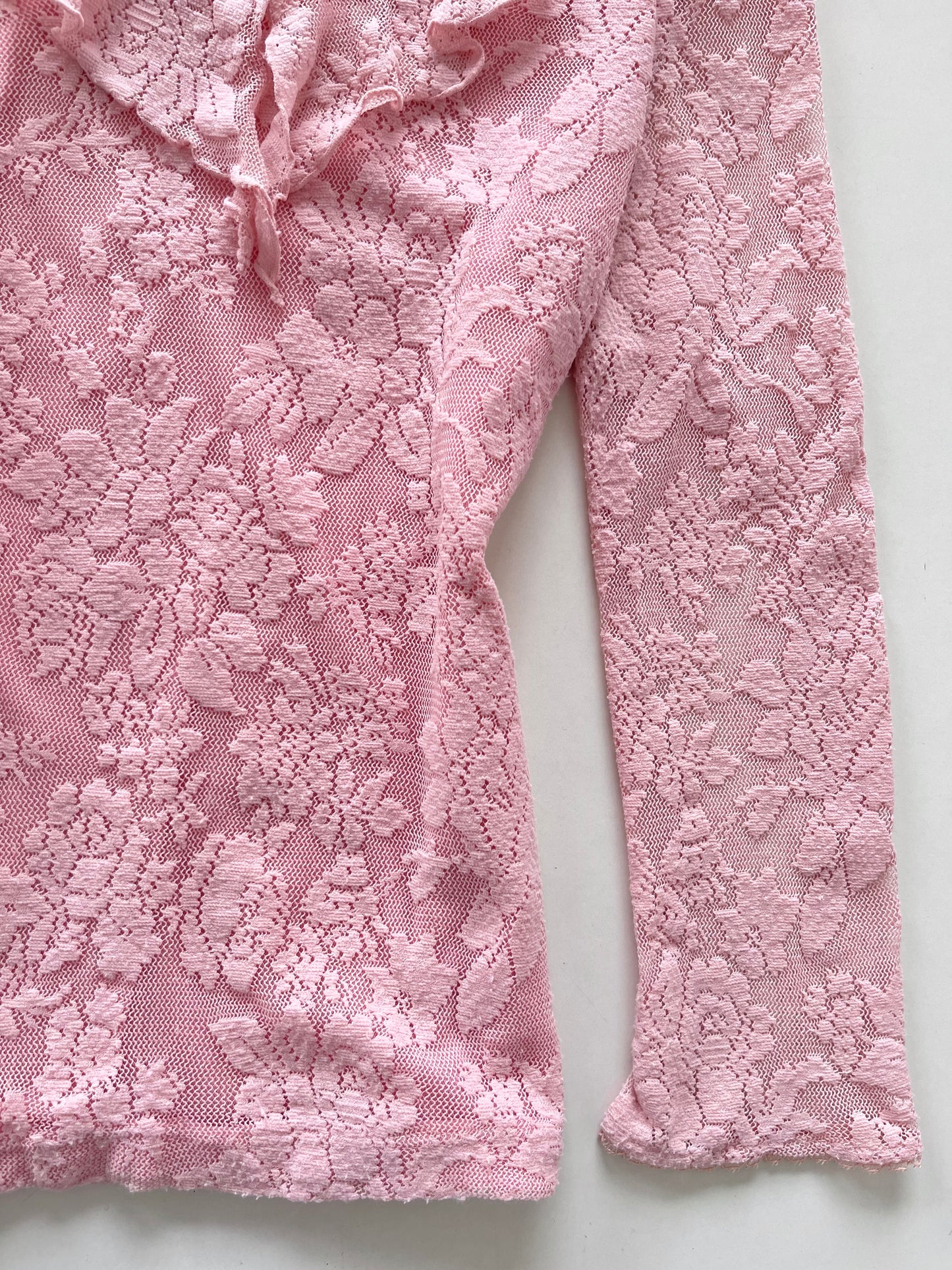Lace Ruffle Top-Bust 32 to 34