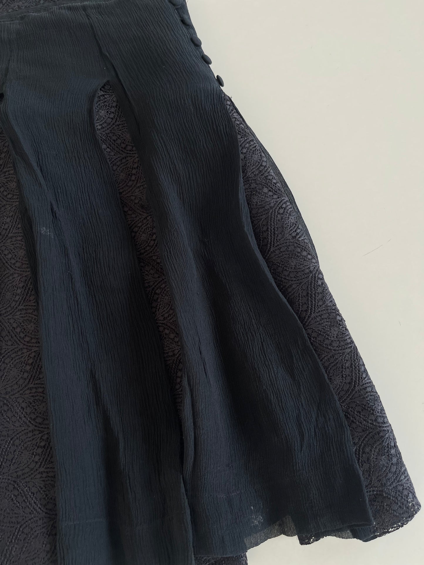 100% Silk Birger Mikkelsen Skirt-Waist 30