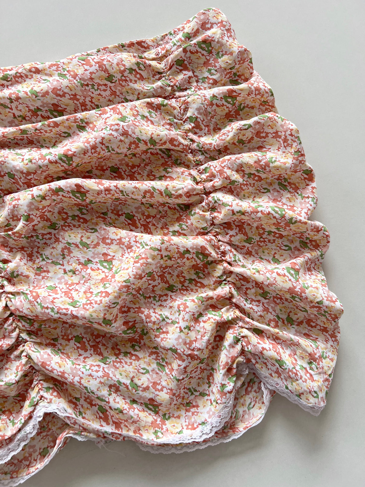 Floral Ruched Skirt-Waist 28