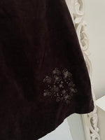 Load image into Gallery viewer, Vintage Embroidered Corduroy Skirt -waist 30