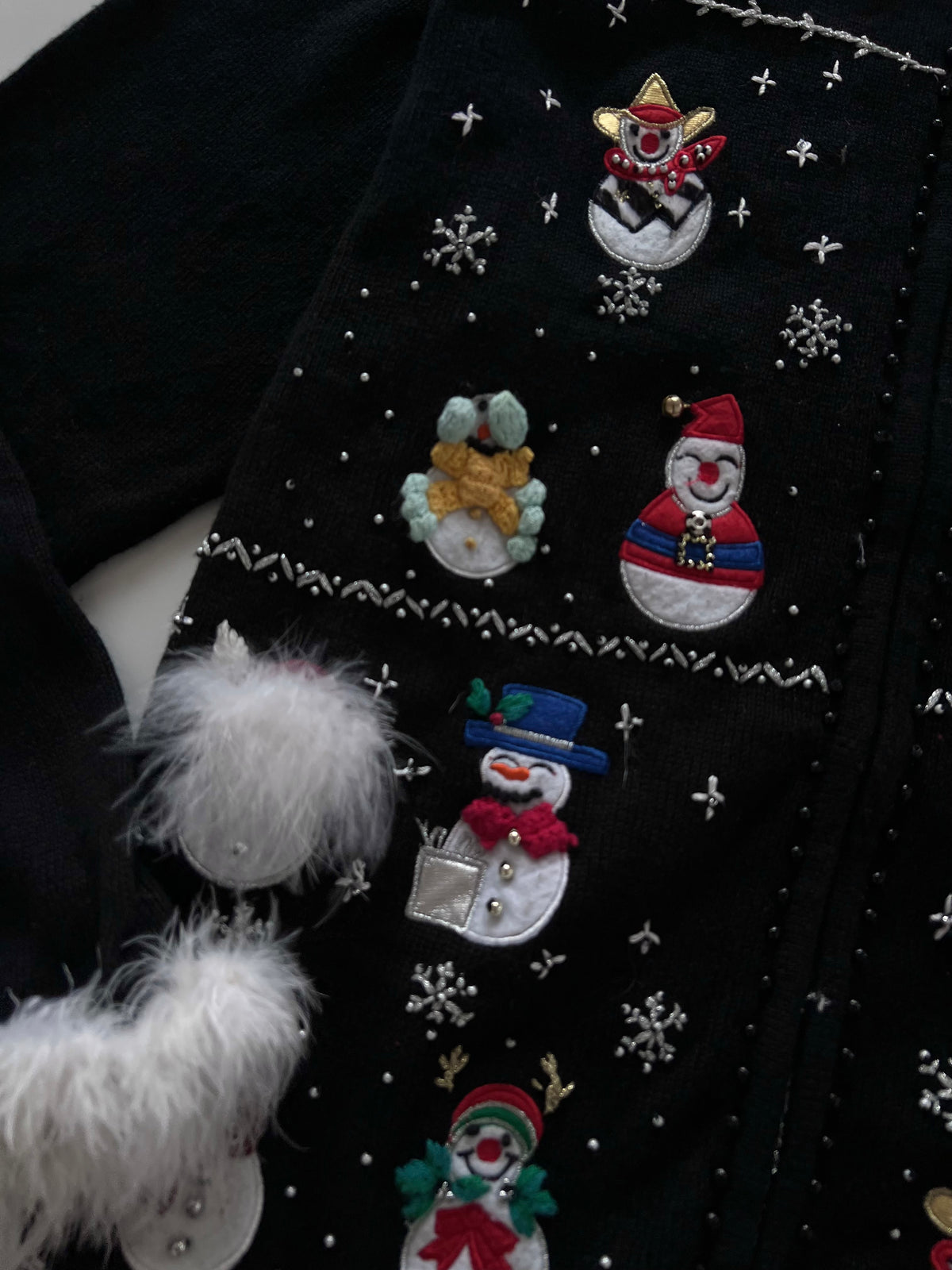 BPDesign Embroidered Christmas Zipper Sweater-Bust 46