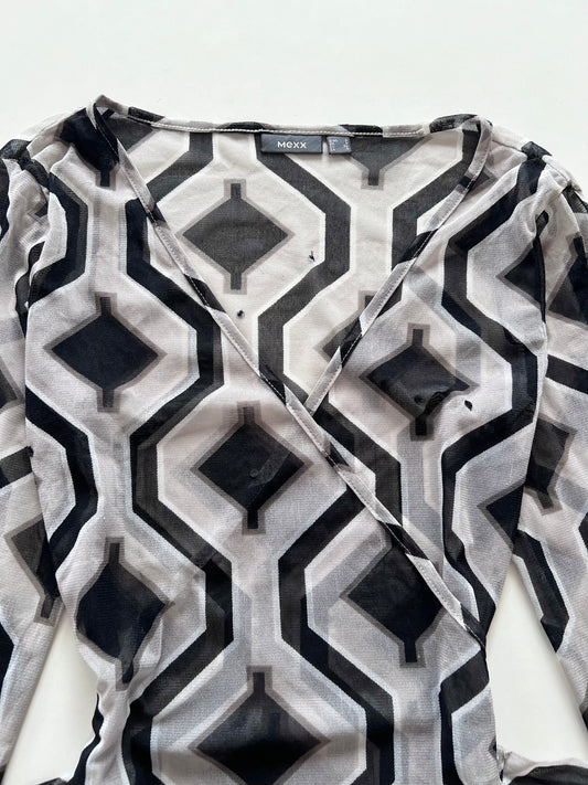 Mexx Sheer Wrapround Top-Bust 36