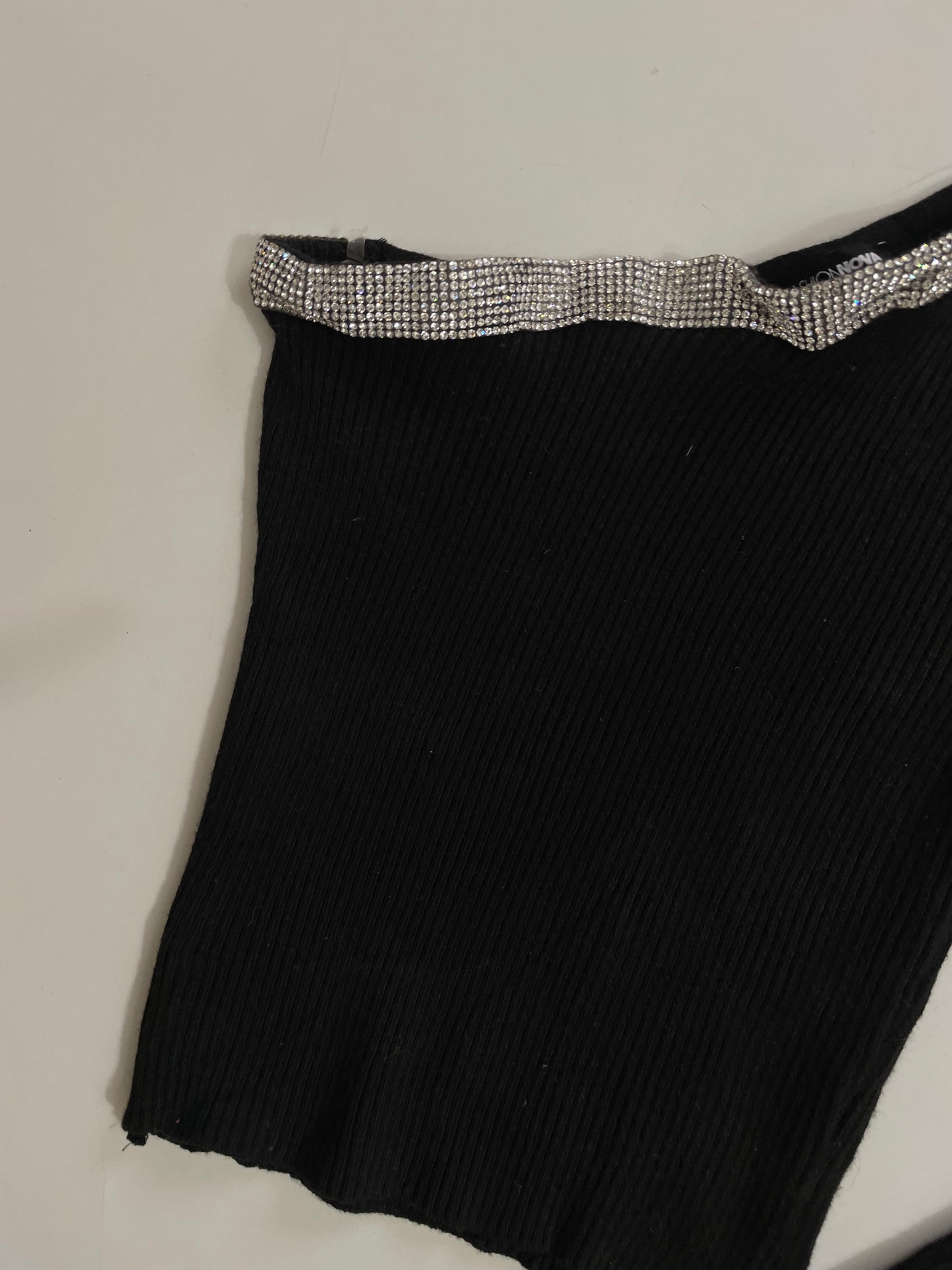 Fashionnova Rhinestone Soft Pre Winter Top - Bust 30 to 32