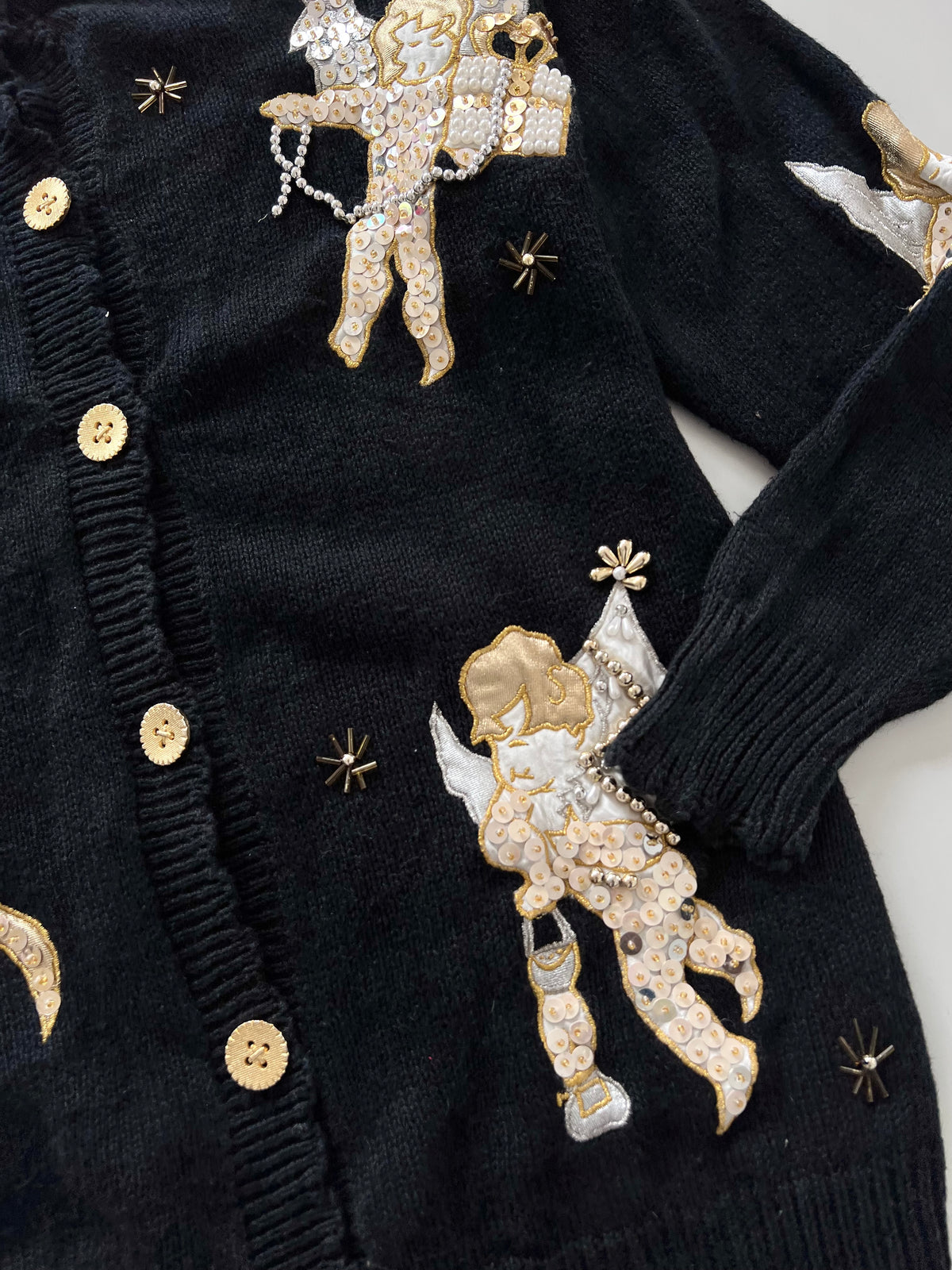 P’Galli Cupids Embroidered Cardigan Sweater-Bust 44