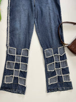 Load image into Gallery viewer, Cutout Denim Jeans-Waist 38