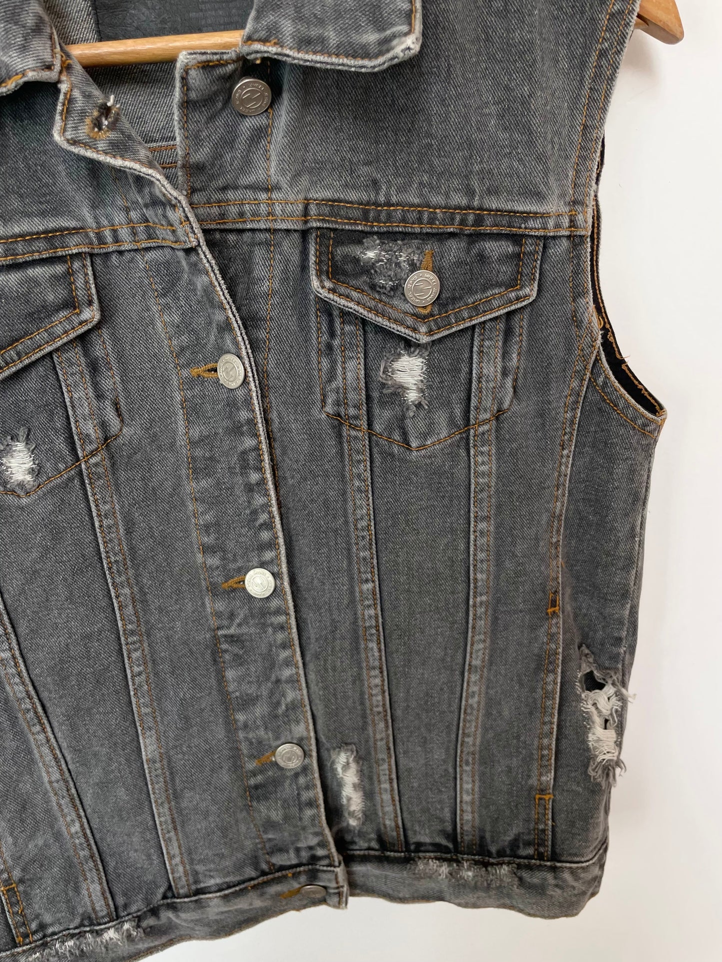 Wheel Denim Vest-Bust 36