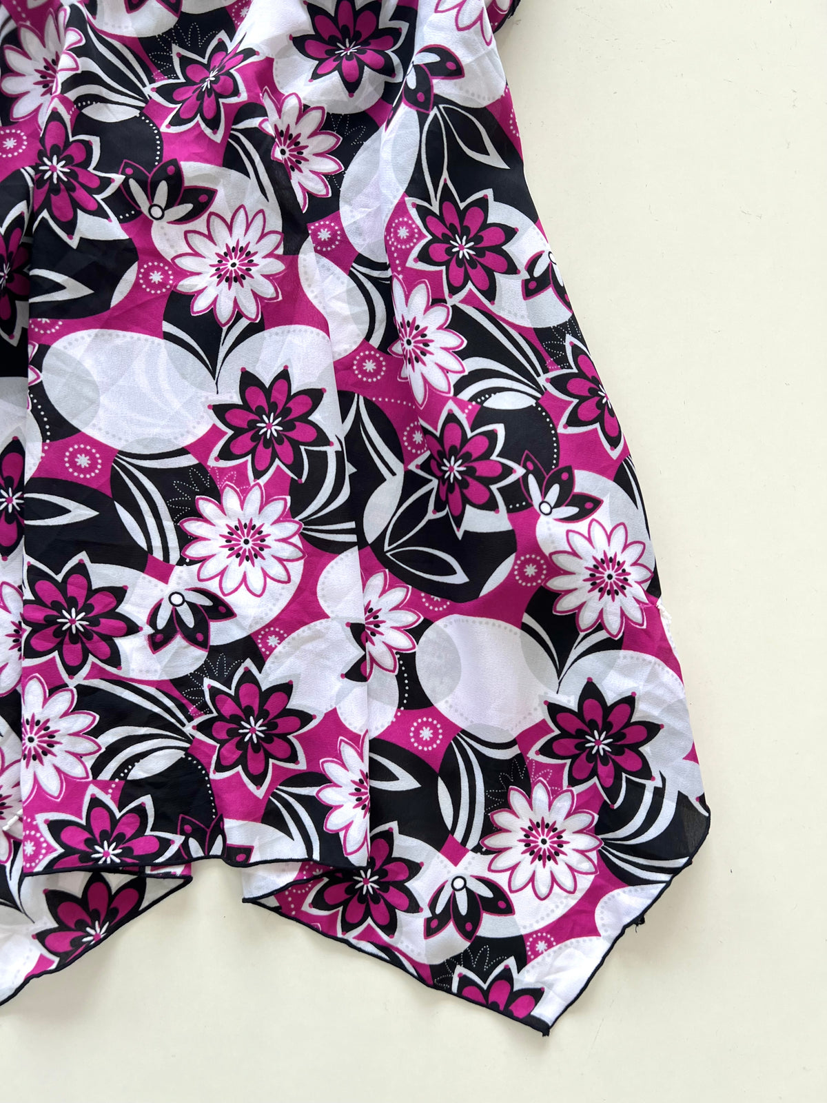 Floral Asymmetric Vintage Top-Bust 44 to 46