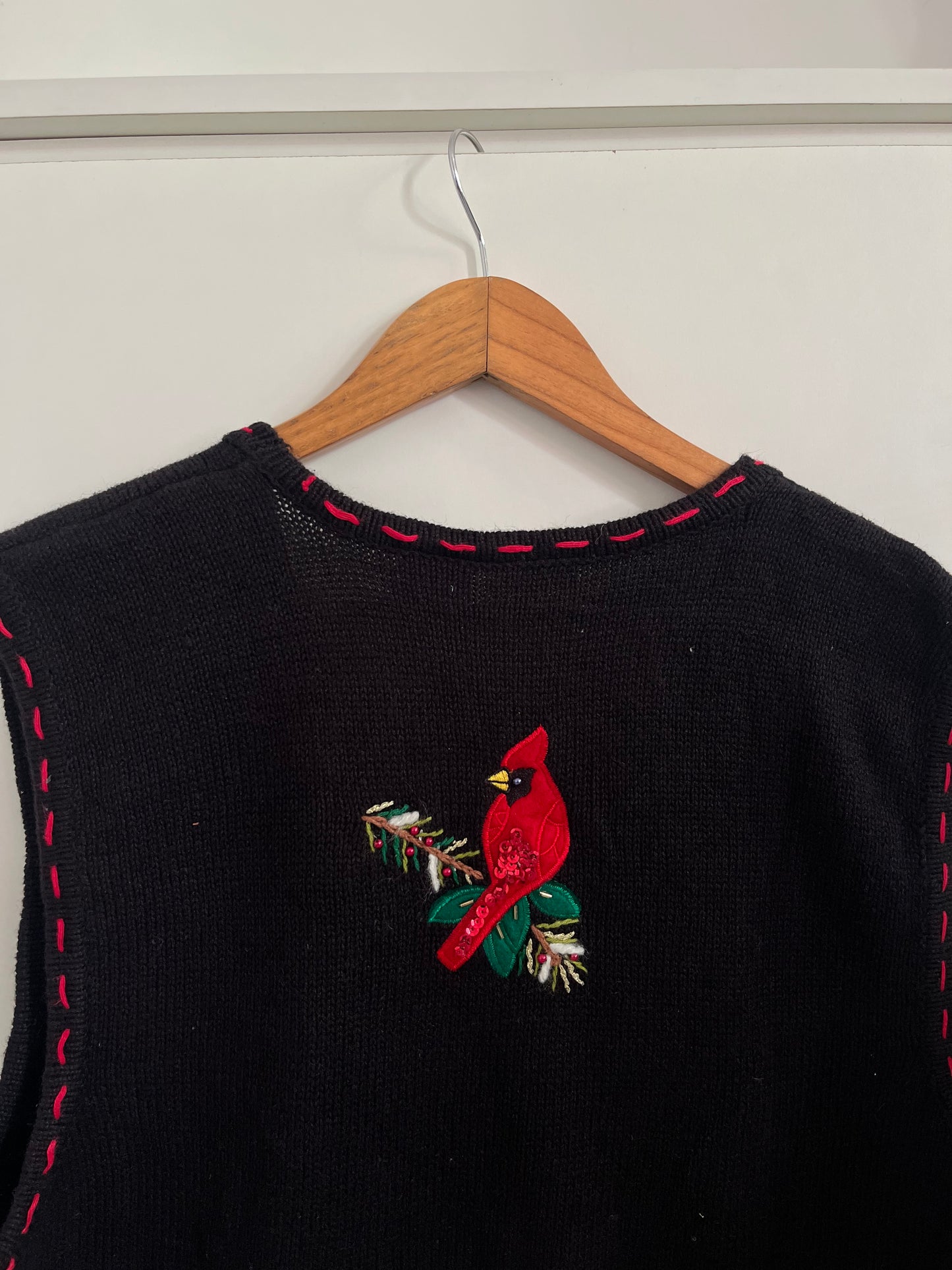 Bobbie Brooks Embroidered Sweater Vest-Bust 42