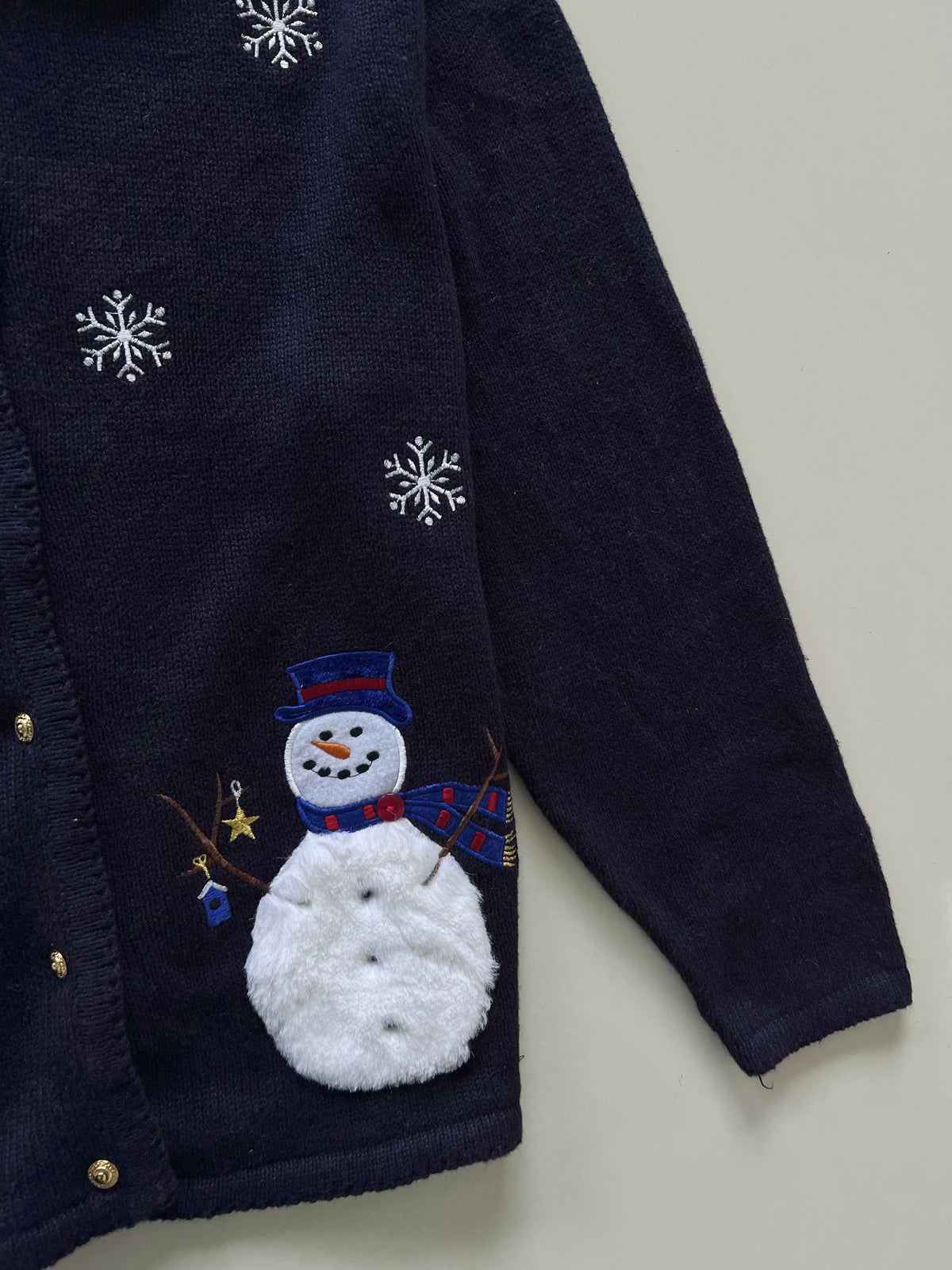 Crystal Kobe Embroidered Christmas Cardigan Sweater-Bust 46