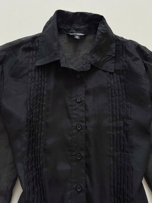 Steve Madden Organza Back Sheer Shirt-Bust 38