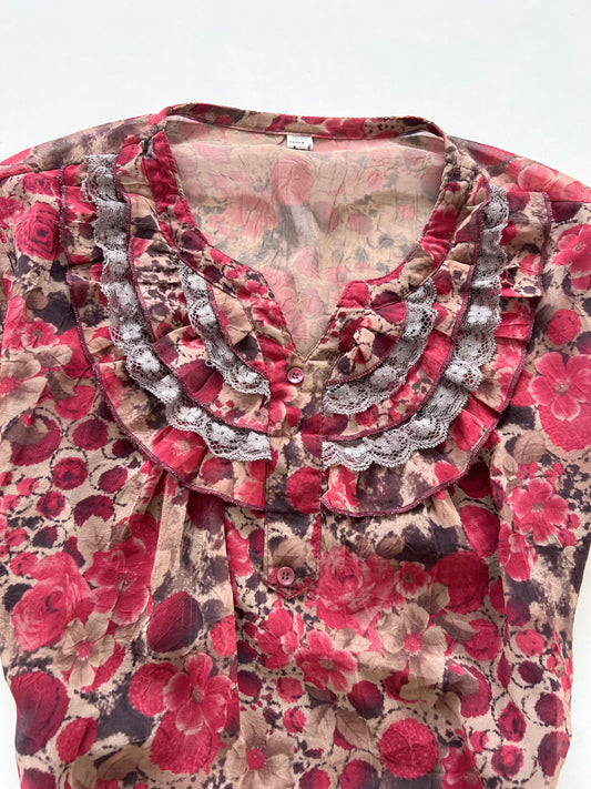 Vintage Sheer Back Top-Bust 46