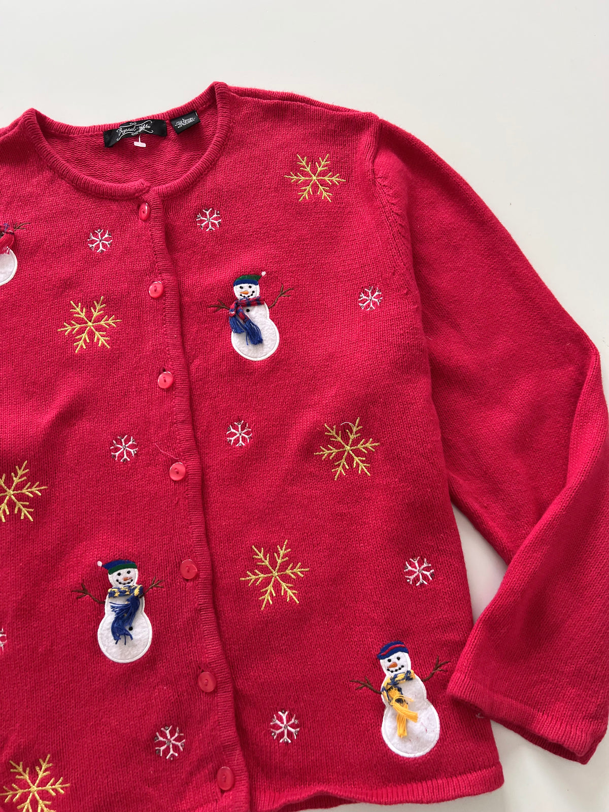 Crystal Kobe Embroidered Christmas Cardigan Sweater-Bust 48