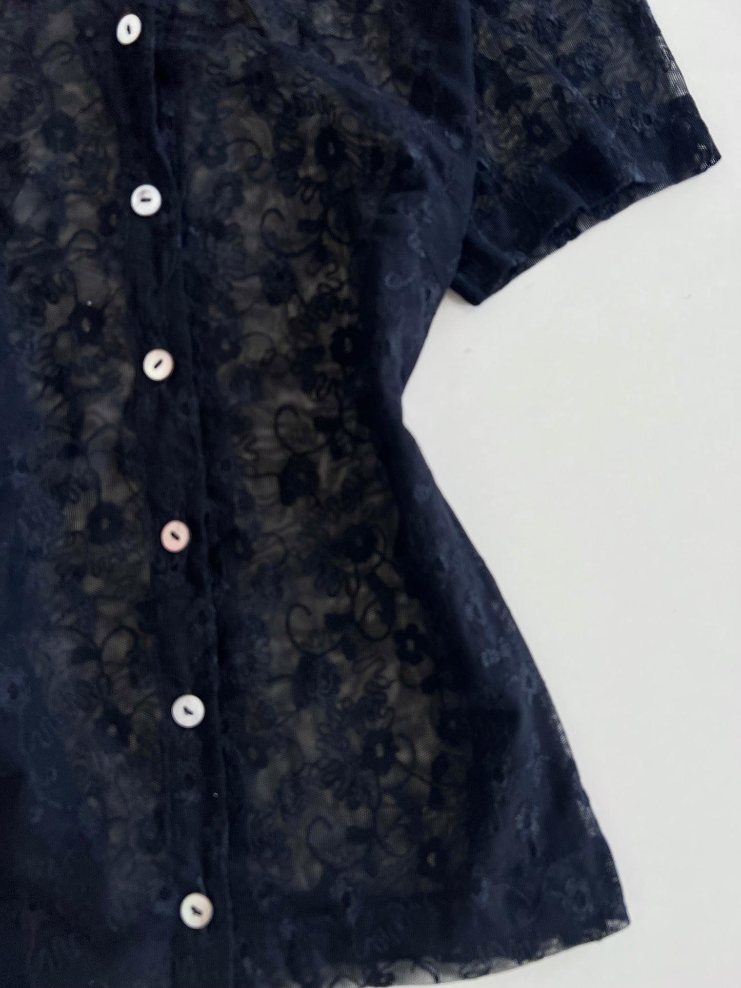 Lace Sheer Shirt-Bust 34