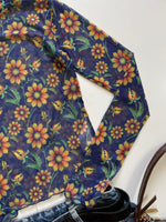 Load image into Gallery viewer, Floral Sheer Top-Bust 30 to 32