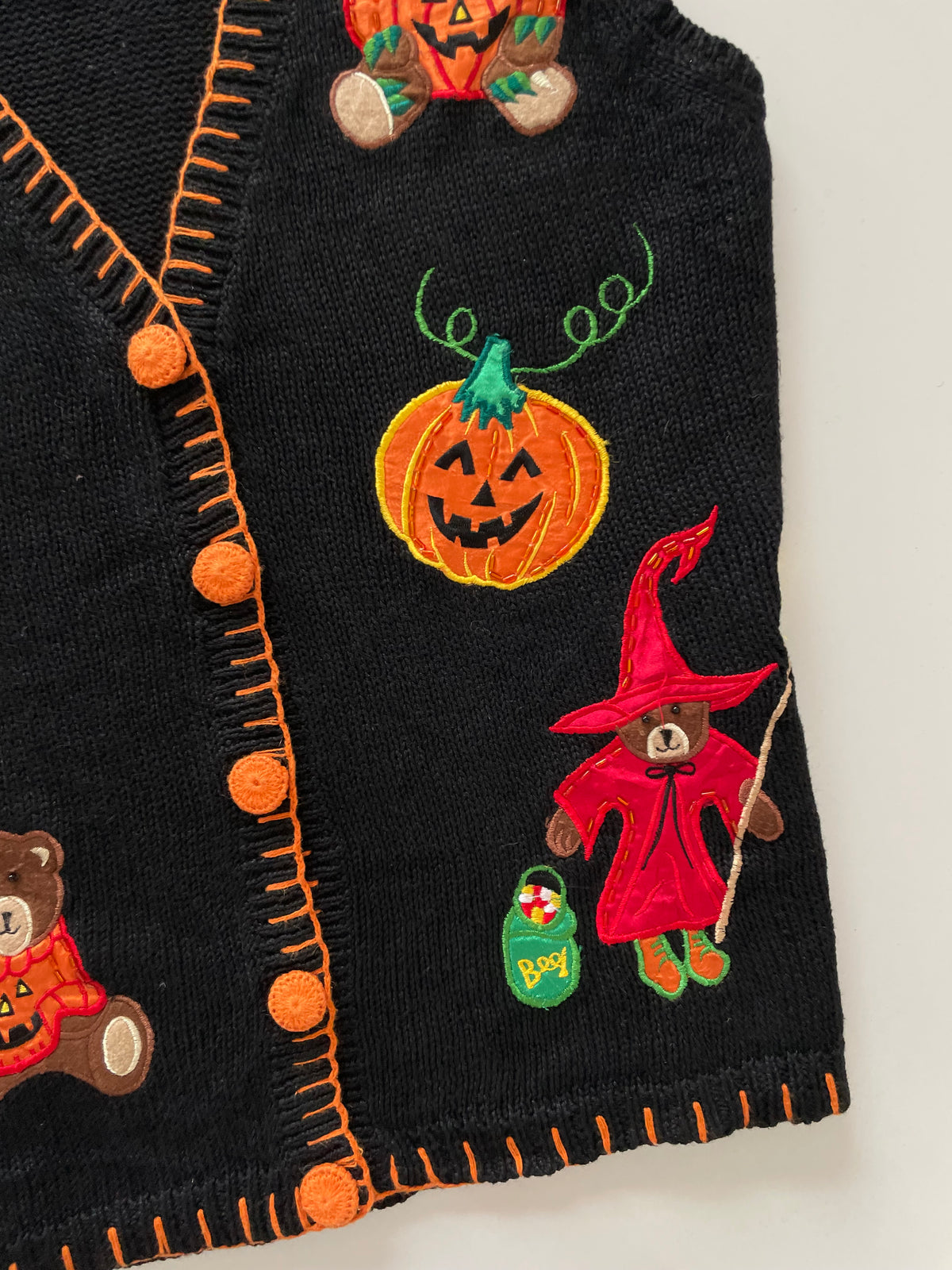 Basic Edition Christmas Embroidered Vest Sweater-Bust 44
