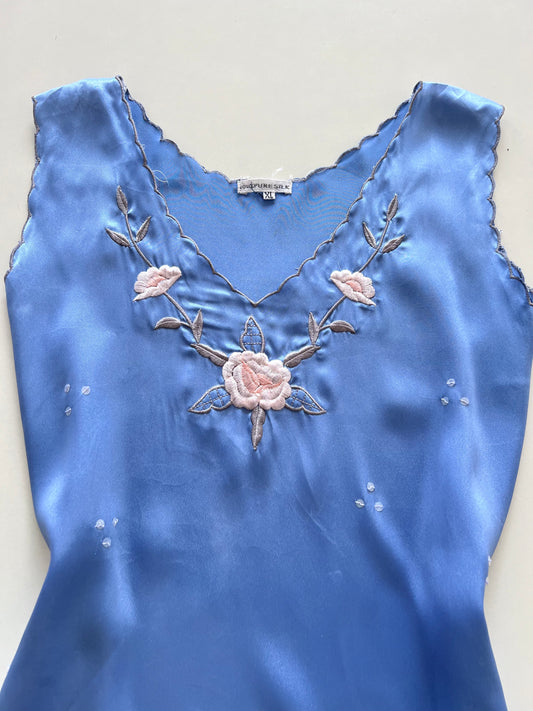 Vintage 100% Pure Silk Embroidered Top-Bust 36