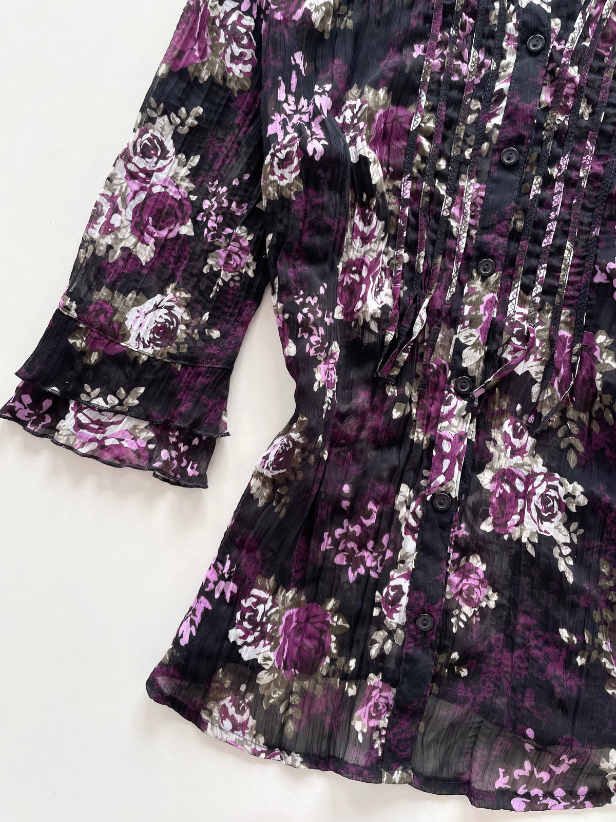Canda Floral Sheer Shirt-Bust 48