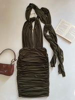 Load image into Gallery viewer, Ruched Halter Neck Dress-Bust 30 to 34