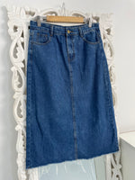 Load image into Gallery viewer, Denim Long Skirt-Waist 28