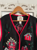 Load image into Gallery viewer, Hand Embroidered Christopher & Banks Sweater-Chest 46