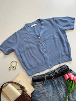 Load image into Gallery viewer, Cluel Blue Sweater Vest - Bust 40 to 42