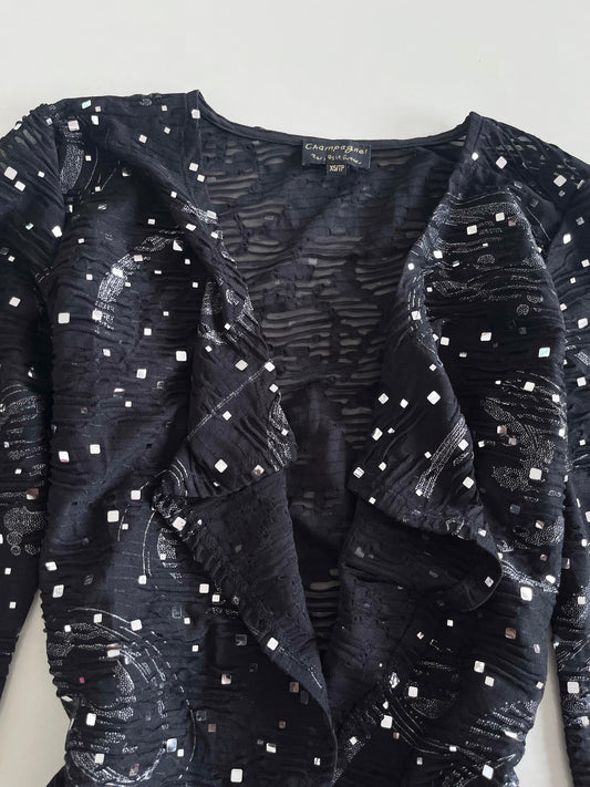 Champagne Sheer Vintage Shrug-Bust 36