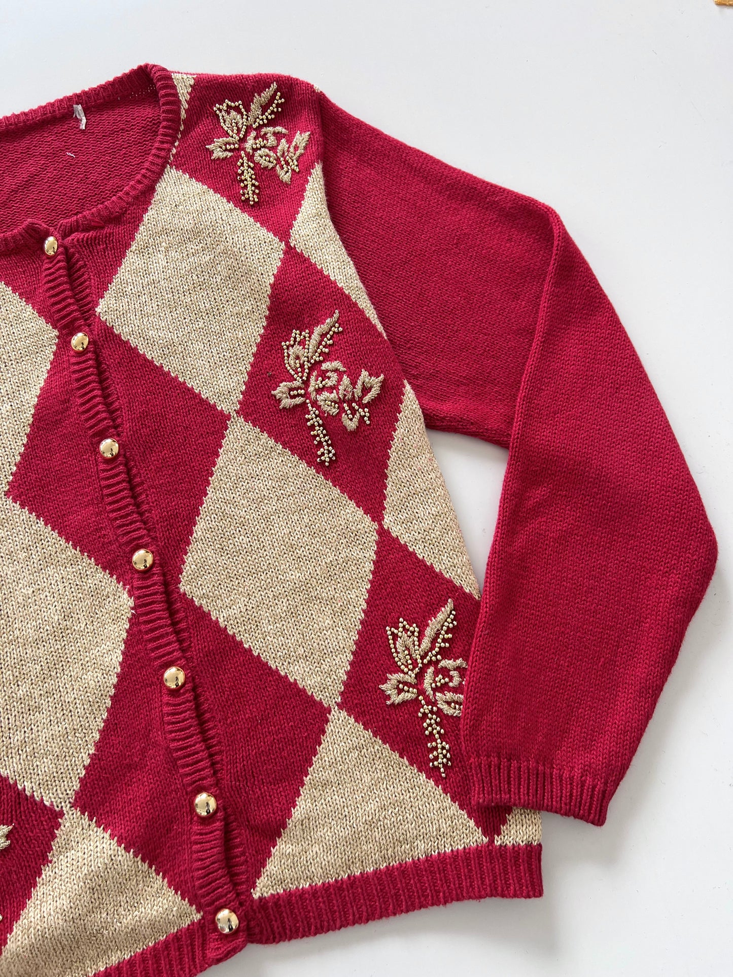 Embroidered Sweater-Bust 42