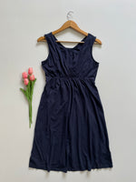 Load image into Gallery viewer, DEEP BLUE SURPLICE NECK DRESS - BUST 34 TO 36