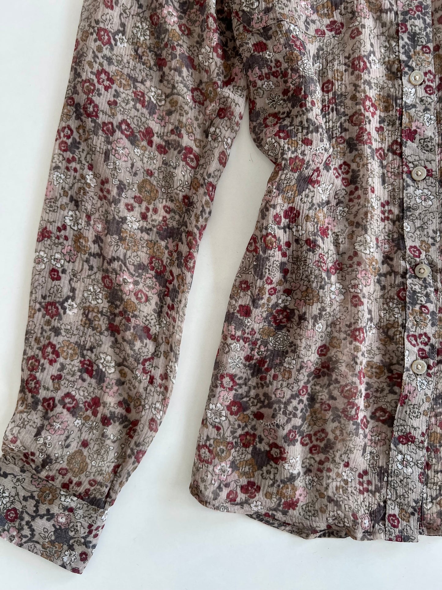 Eddie Bauer 100% Silk Sheer Top-Bust 38