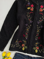 Load image into Gallery viewer, Embroidered Zipper Sweater-Bust 44