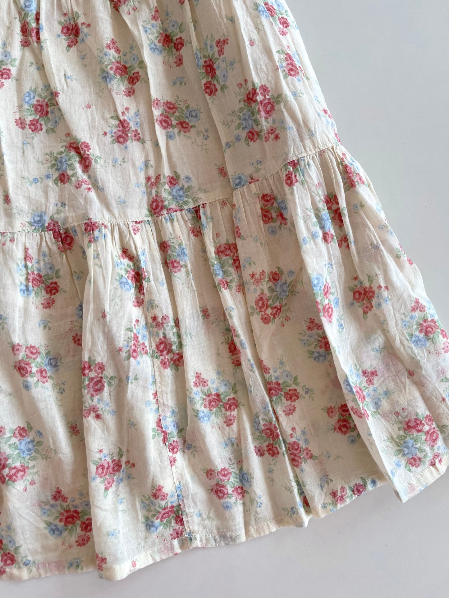 Floral Vintage 100% Cotton Skirt-Waist 28 to 34