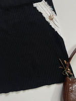 Load image into Gallery viewer, Black Tweed Skirt - Waist 24 to 28