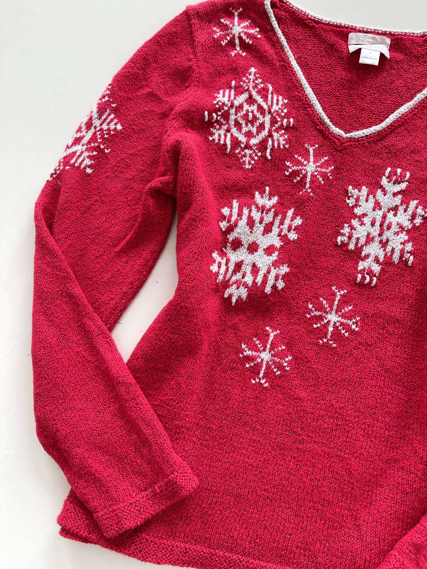 Christopher & Banks Embroidered Sweater-Bust 40