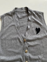 Load image into Gallery viewer, Grey Heart Soft Sweater Vest - Bust 38 to 40